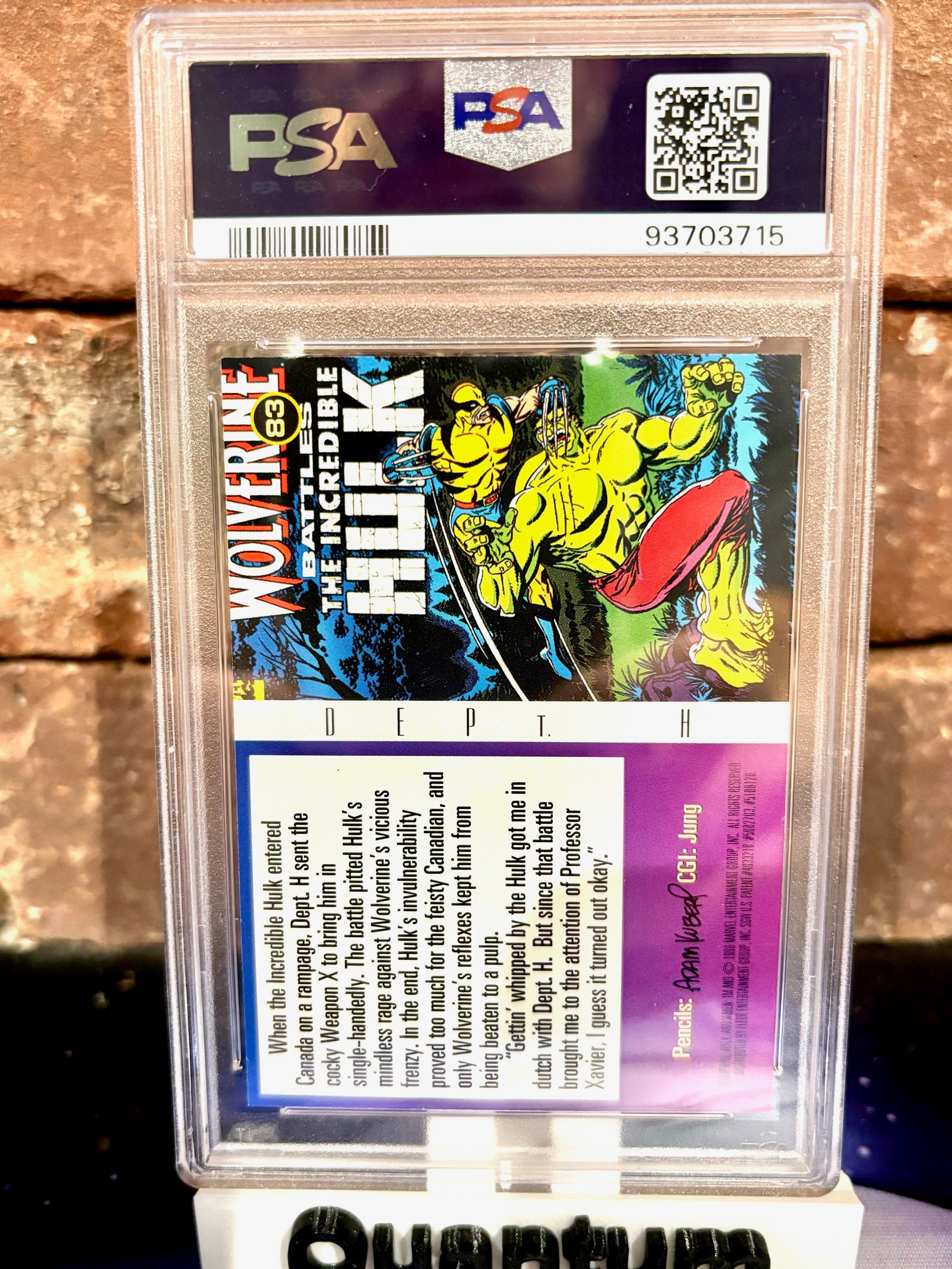 1996 Fleer X-Men Department H PSA 8