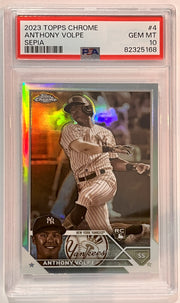 2023 Topps Chrome #4 Anthony Volpe RC Sepia PSA 10 Gem Mint