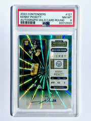 2022 Contenders Kenny Pickett Autograph-Wild Card Round PSA 8