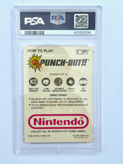 1989 Topps Nintendo Screen 8 Scratch Off Punch Out  Soda Popinski - PSA 8